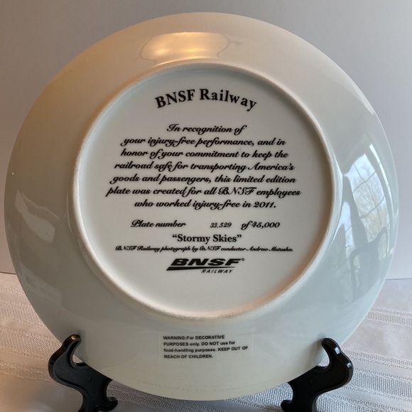 BNSF Railway “Stormy Skies” Collectors Plate - Picture 2 of 3